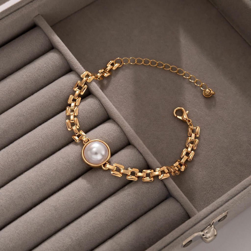 AROMA Vòng Cổ Choker Đính Ngọc Trai Phong Cách Baroque Hàn Quốc Dành Cho Nữ