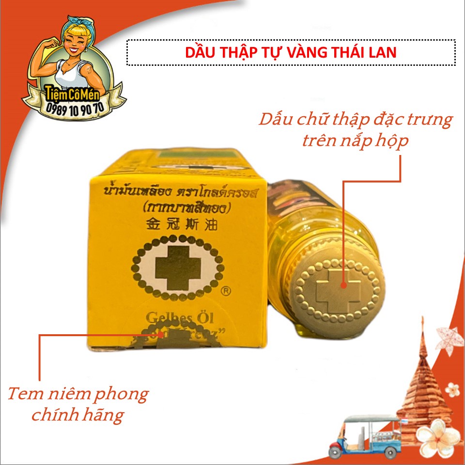 DẦU THẬP TỰ VÀNG THÁI LAN 3ML &amp; 24ML - DẦU THÁI LAN CHÍNH HÃNG - GOLD GROSS YELLOW OIL