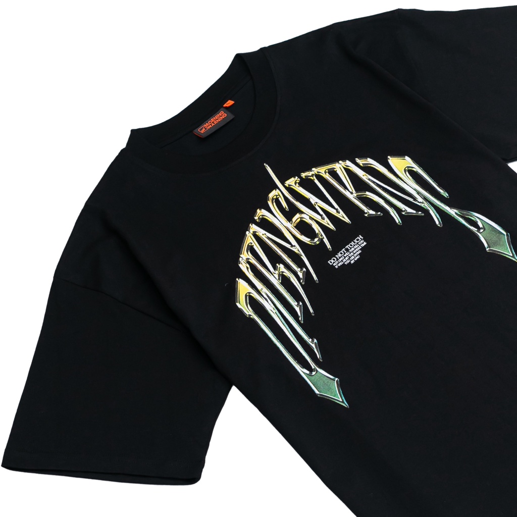 Áo thun Morning Warning Chrome Black - Áo Thun Unisex Form Rộng Tay Lỡ Oversize Cotton 100% Local Brand