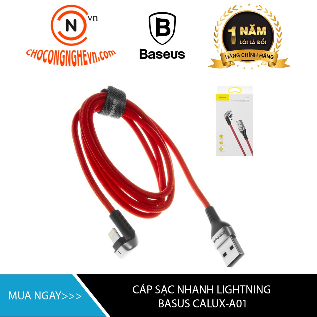 [GIÁ HỦY DIỆT] Cáp sạc nhanh Lightning 2.4A 1m cho Iphone Baseus CALUX-A chiến game hay xem phim cực kỳ thoải mái