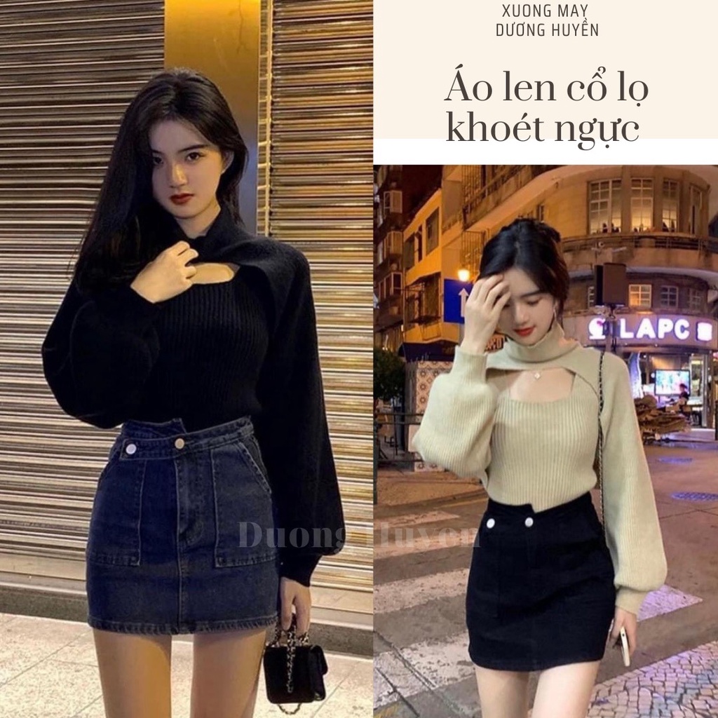 Set áo len cổ lọ, áo khoác ngoài 2 lớp FROM ôm, kèm áo ba lỗ nữ Hot/ Hit- Hàng loại đẹp có size | BigBuy360 - bigbuy360.vn