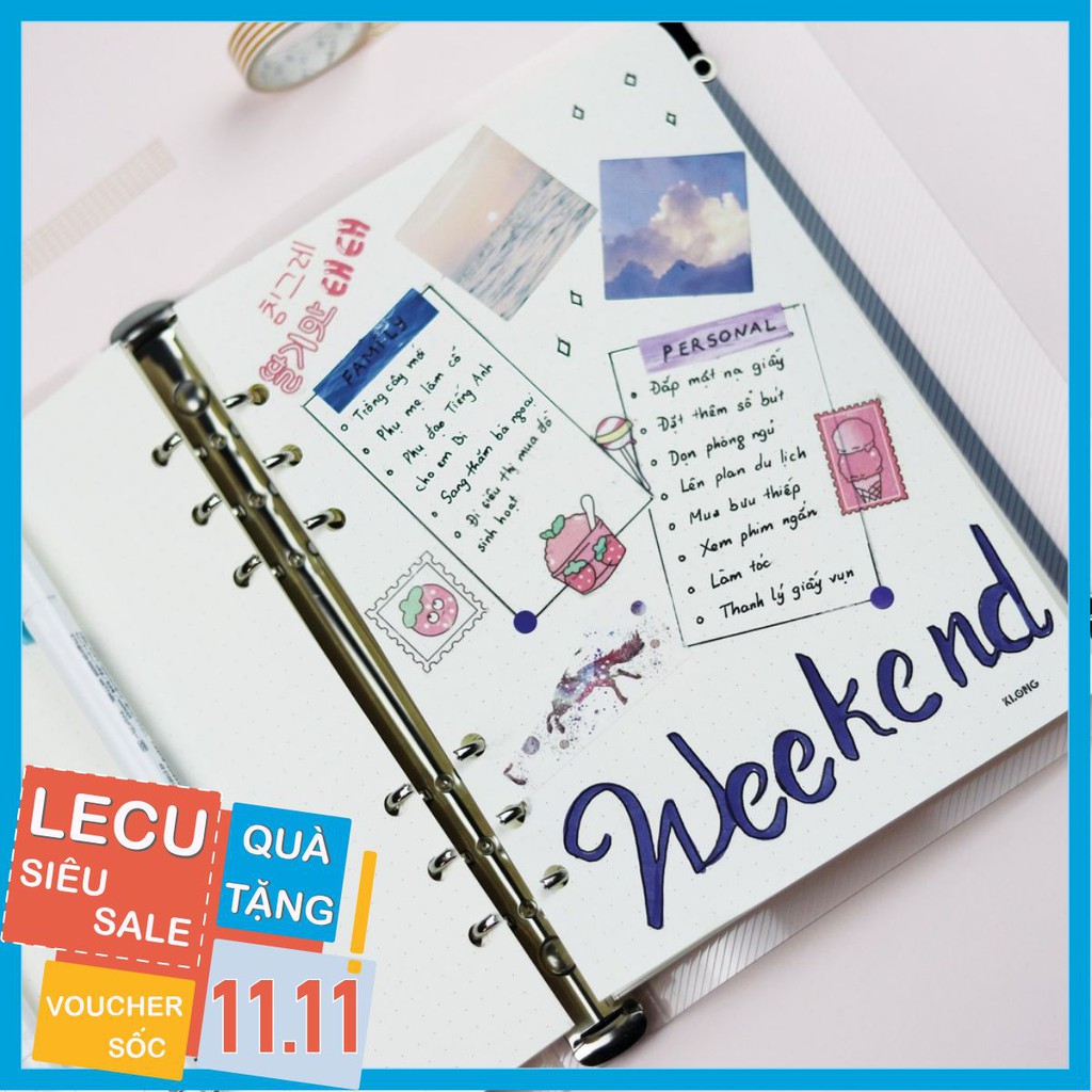 Sổ Caro file Binder kẹp còng Klong A5 - 100 tờ; MS: 994