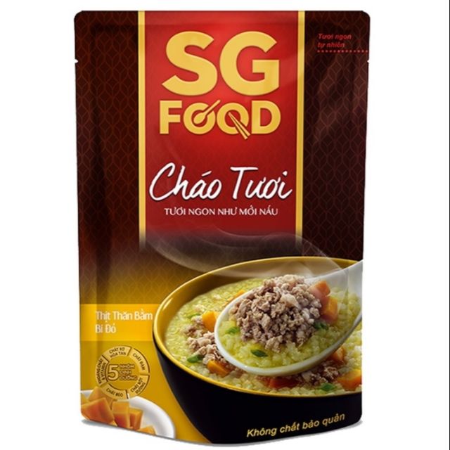 CHÁO TƯƠI THỊT THĂN BẰM BÍ ĐỎ SG FOOD 270G