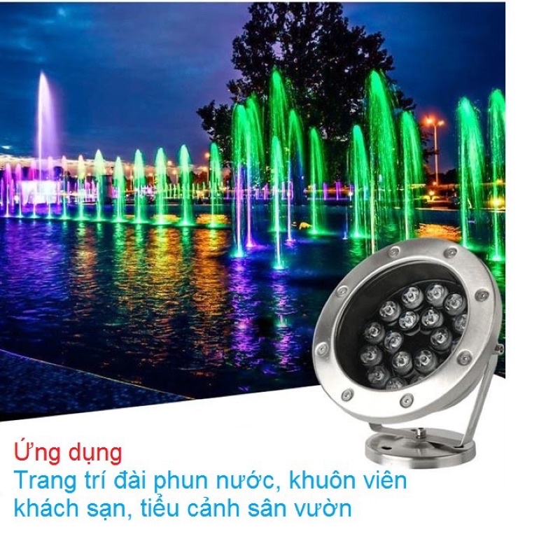 [ Bảo hành 2 năm ] Đèn Led âm nước Chip Sanan ĐỔI MÀU 6W,12W,18W-LỖI 1 ĐỔI 1