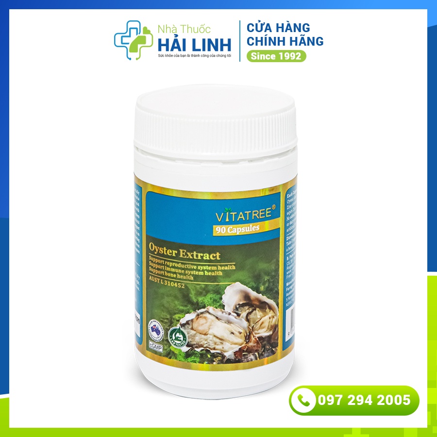 Viên uống tăng cường sinh lý nam Vitatree Oyster Extract ⚡Tặng quà⚡Chiết xuất hàu biển Hàng Úc nhập khẩu