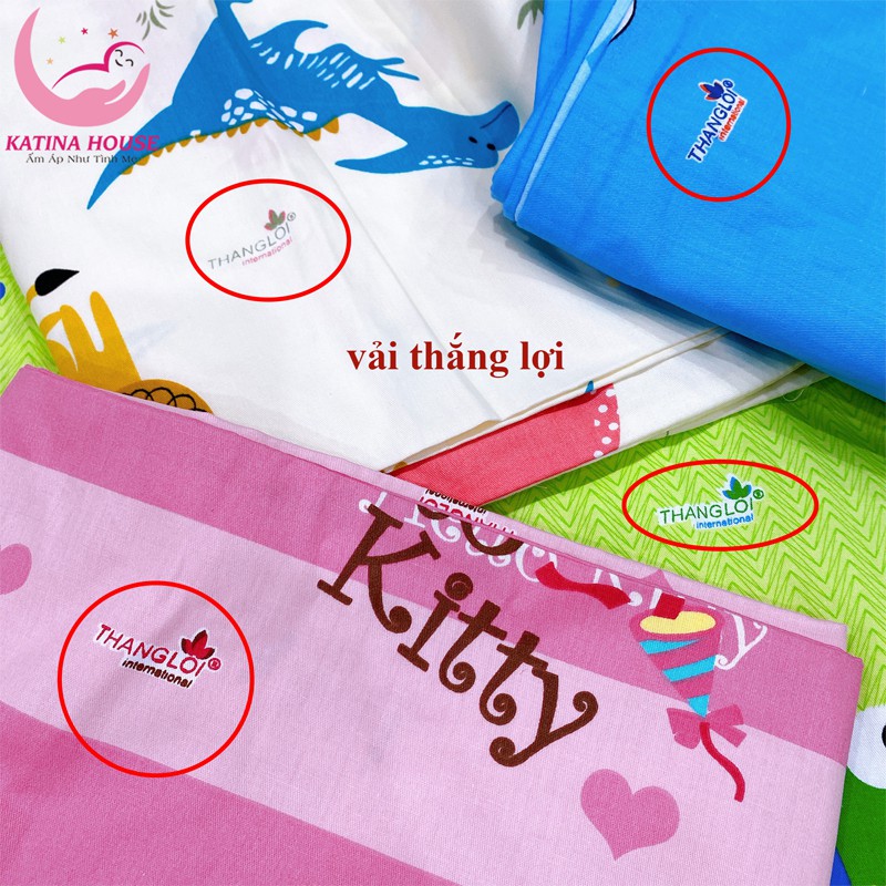 Vỏ áo gối ôm cho bé, vải Thắng Lợi với nhiều họa tiết thân thiện gần gũi