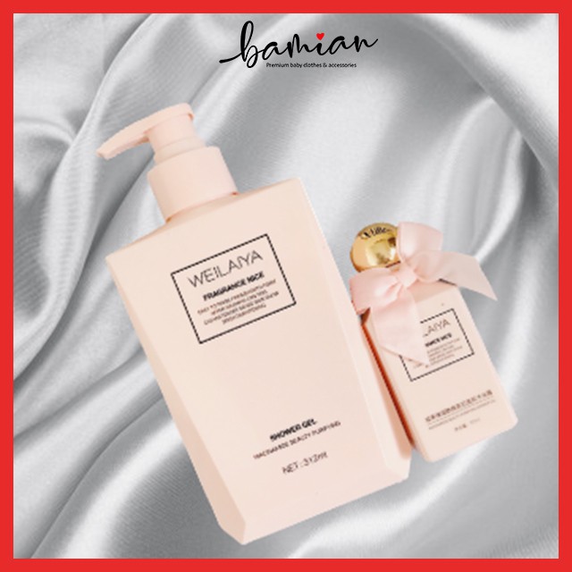 Gel sữa tắm trắng da WEILAIYA Fragrance Nice Hồng dưỡng ẩm da trắng sáng mịn màng | BigBuy360 - bigbuy360.vn