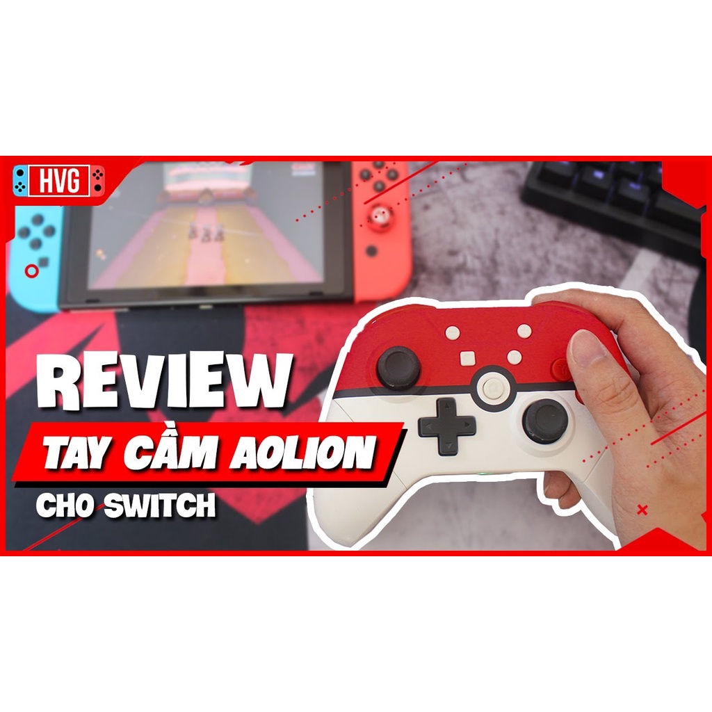 Cho Kiểm HàngTay cầm chơi game Nintendo Switch pro controller AOLION - Full tính năng WAKE UP, NFC, TURBO, RUMBLE