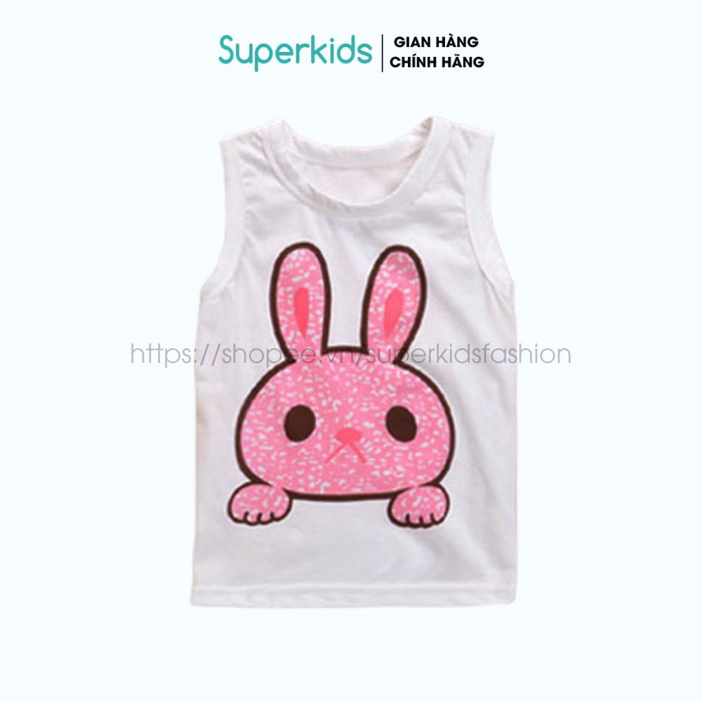 Áo sát nách in hình con vật ngộ nghĩnh cho bé 8-18kg QATE819