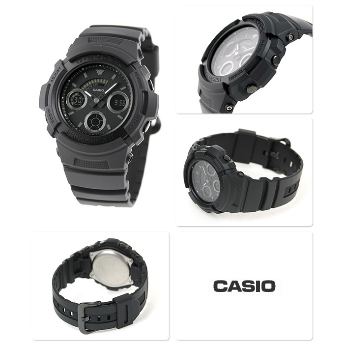 Đồng hồ nam dây nhựa G-SHOCK Casio chính hãng Anh Khuê AW-591BB-1ADR