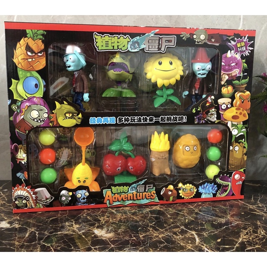 Hàng Sẵn Giao Nhanh Tổng Hợp Hộp đồ chơi mô phỏng game Plants vs Zombies - Hộp đồ chơi Hoa quả nổi giận vs Zombies.