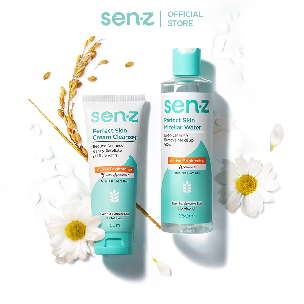 Bộ đôi SenZ Tẩy Trang Micellar Water 250ML + Sữa Rửa Mặt Facial Wash 150ML