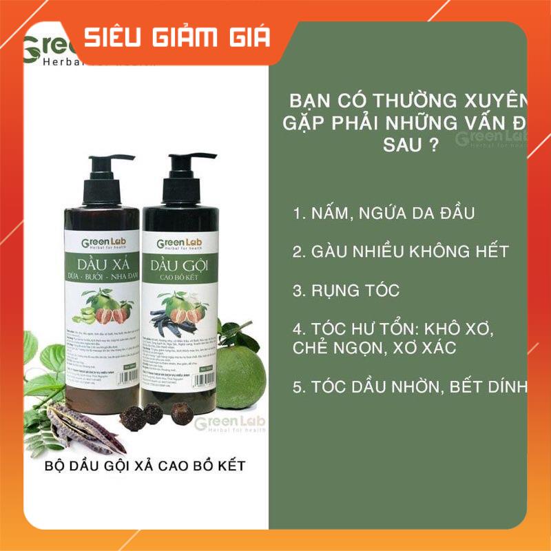 Dầu xả dừa bưởi nha đam thiên nhiên Green Lab