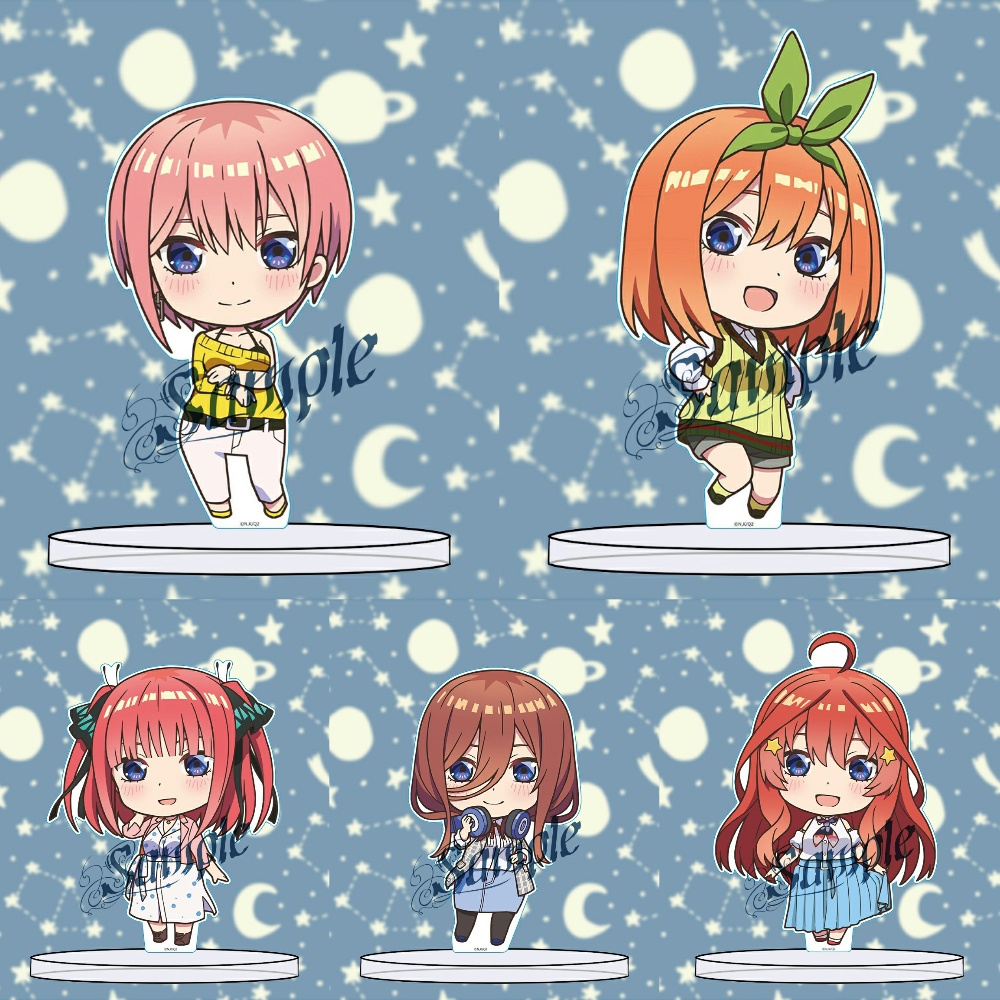 ( MINI ) Mô hình Standee Gotoubun no Hanayome Nhà có năm nàng dâu anime chibi mica trưng bày