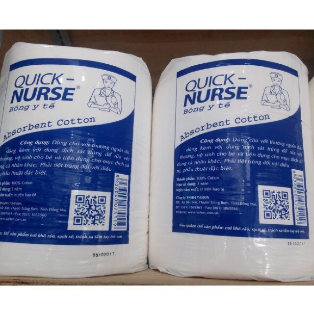 Bông gòn y tế QUICK NURSE 500g - 1kg