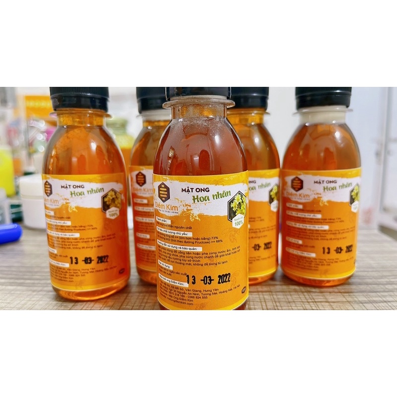 Mật ong hoa nhãn Hưng Yên - dưỡng da ăn uống loại 100ml