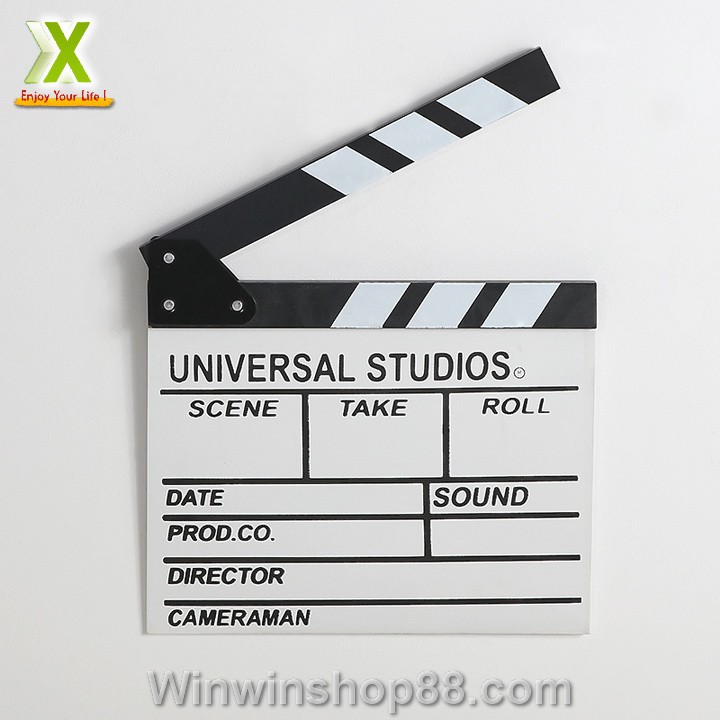 Bảng clapper board quay phim màu trắng loại lớn 30 x 27 cm - Muasamhot1208