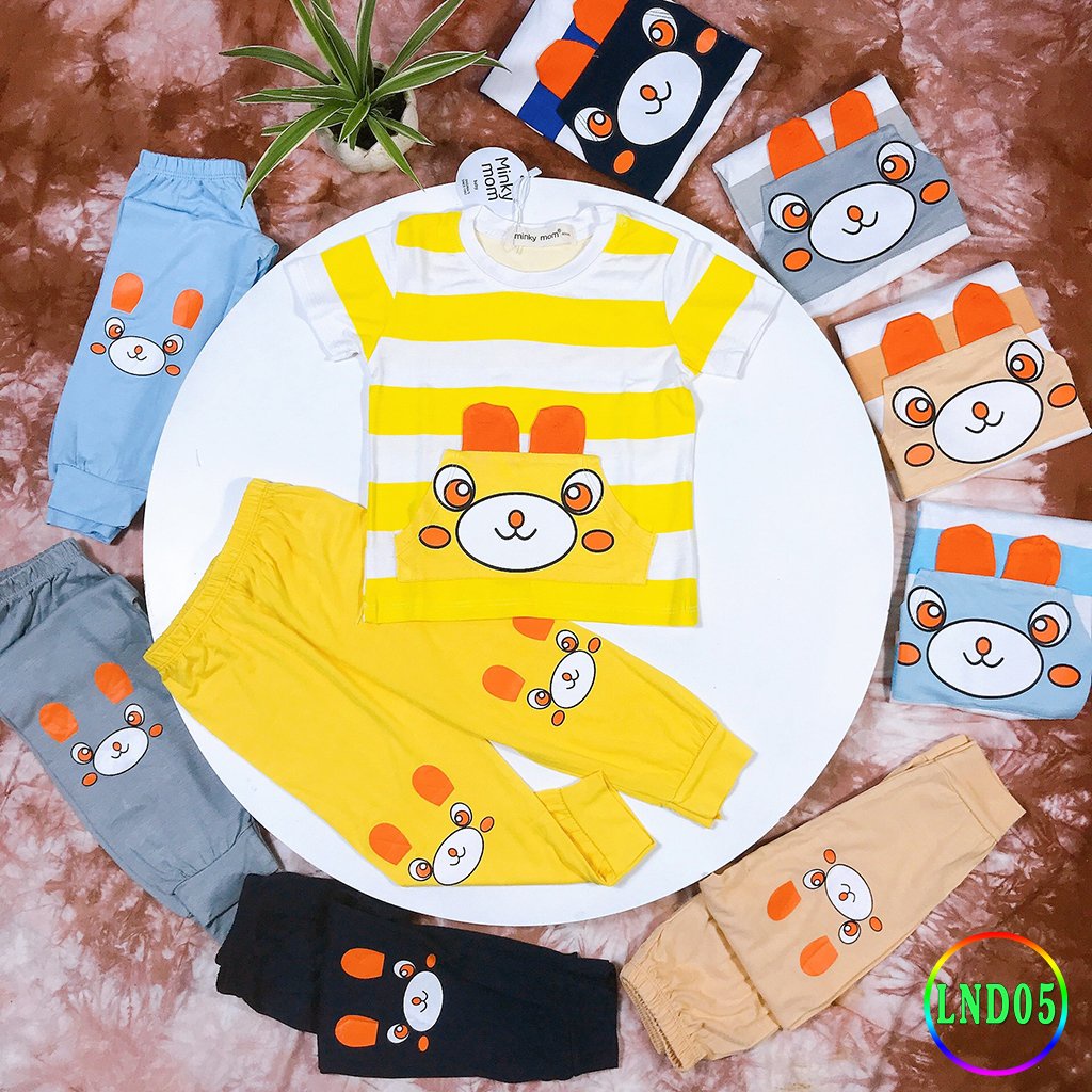 [LND05] Bộ Áo Cộc, Quần Dài Thun Lạnh MINKY MOM CÓ SIZE ĐẠI May Túi Mềm Mịn, Dễ Chịu, Thoáng Mát, Thấm Hút Mồ Hôi Cho Bé