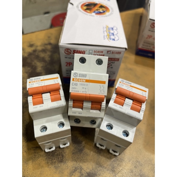Át MCB đôi 2P 10A...63A SC68N SINO, VANLOCK