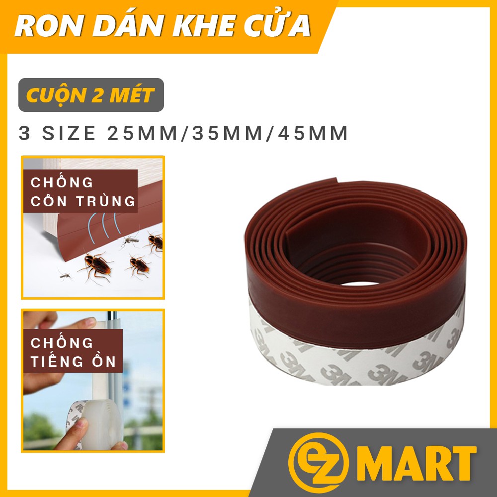 2 Mét Ron Dán Chắn, Chặn Khe Cửa Ngăn Côn Trùng,Bụi Bẩn,Cách Âm, Chống Thoát Hơi Máy Lạnh, Chống Va Đập