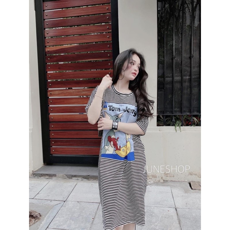 VNU110 - VÁY NỮ SUÔNG ĐEN KẺ TOM VỊT | BigBuy360 - bigbuy360.vn