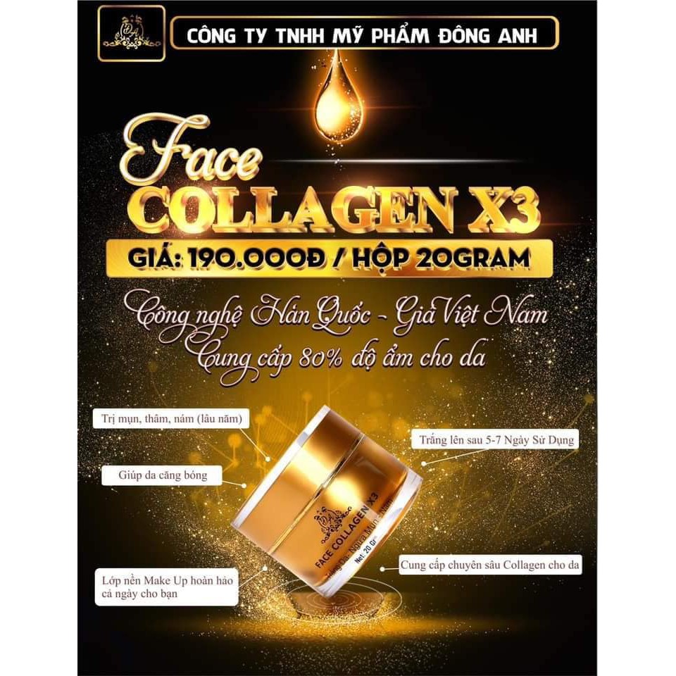 KEM FACE COLLAGEN X3 ĐÔNG ANH