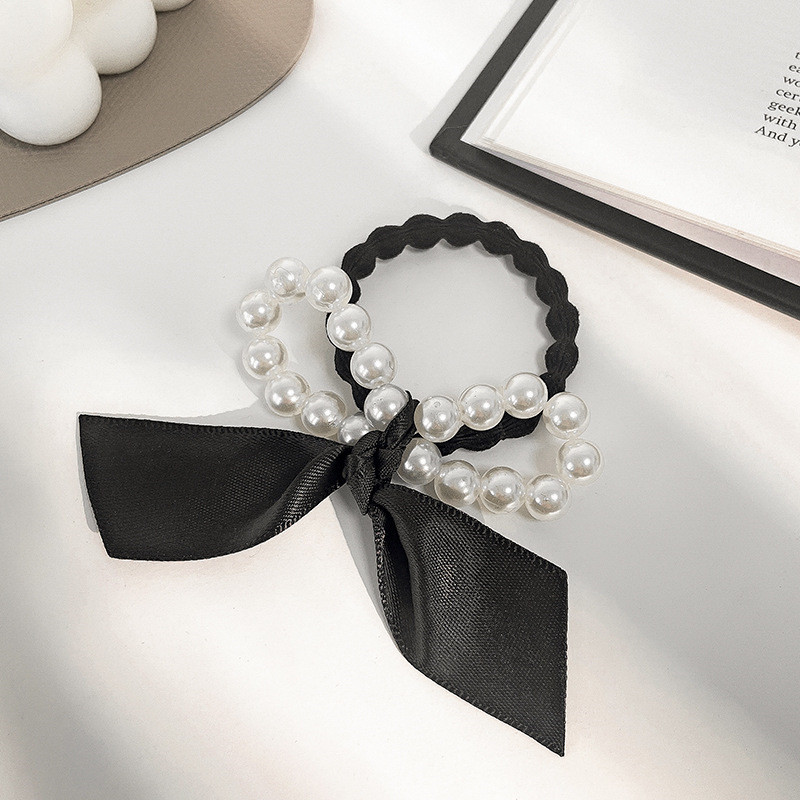 Dây Cột Tóc Đính Nơ Thiết Kế Đơn Giản Đẹp Mắt