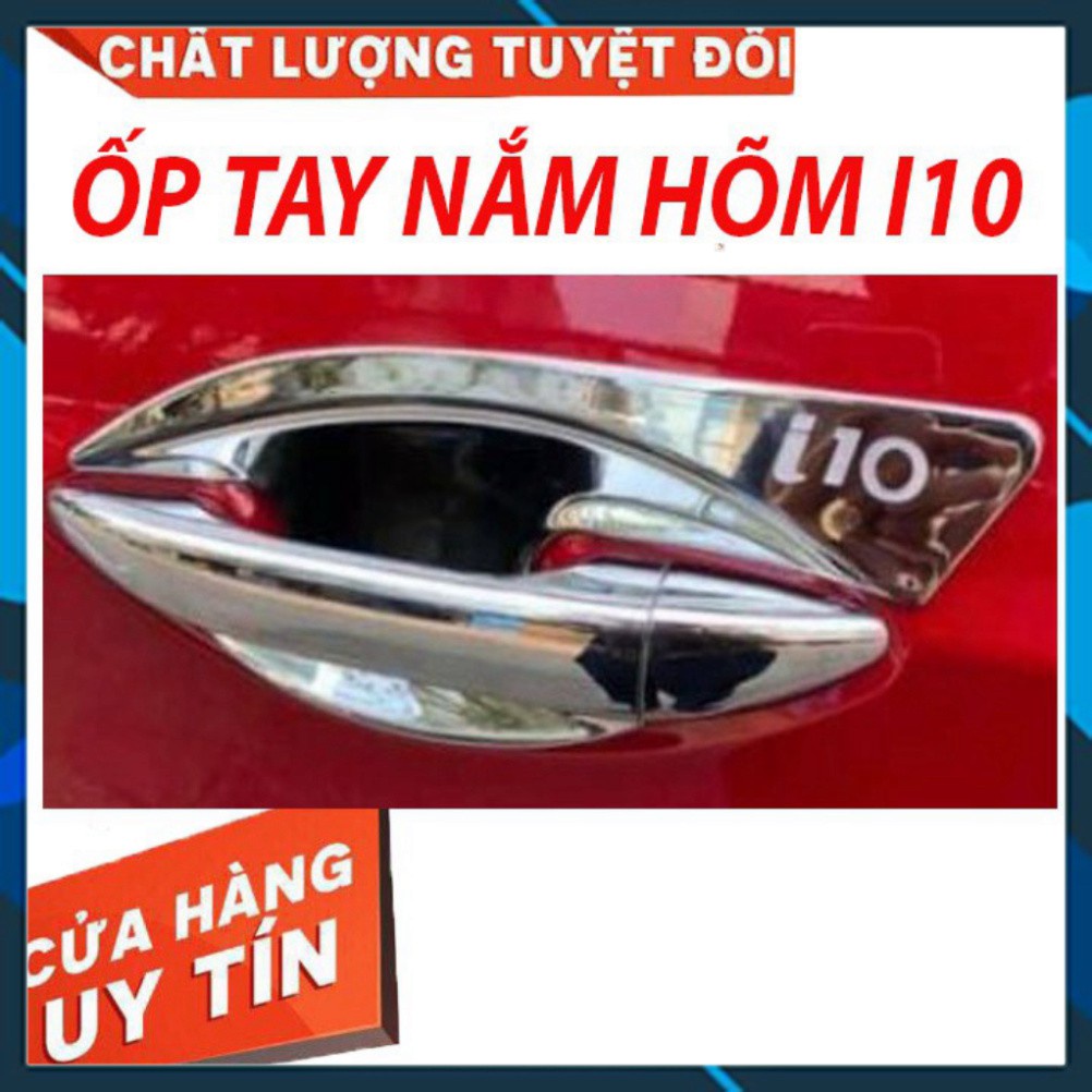 Ốp tay nắm, hõm cửa xe Hyundai Grand i10 đời 2014- 2021, xe không có lỗ bấm từ