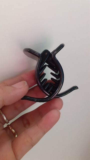 Combo 5 cái Kẹp tóc 2 răng màu đen loại bóng