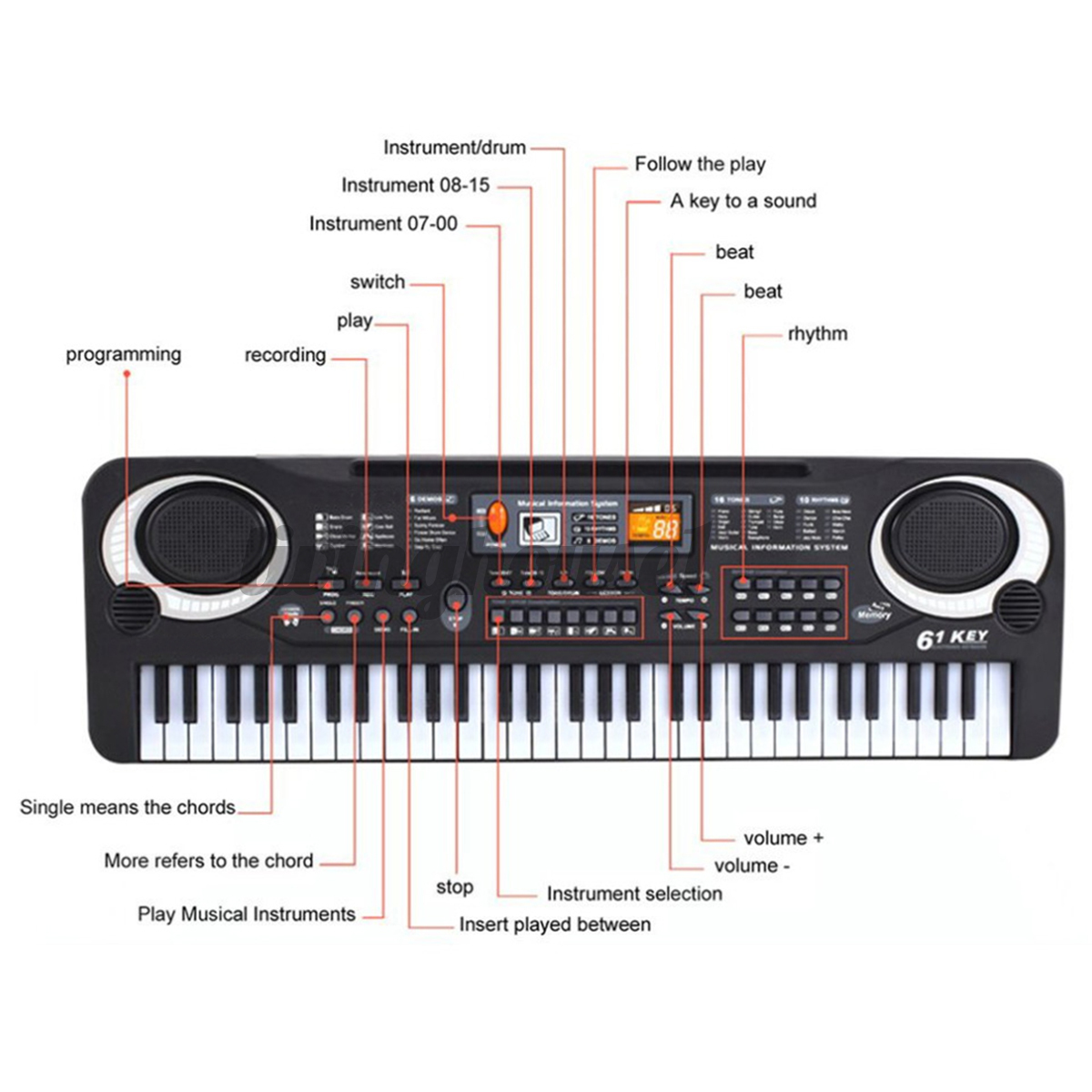 Đàn Organ Điện Tử 61 Phím Cho Bé Học Nhạc