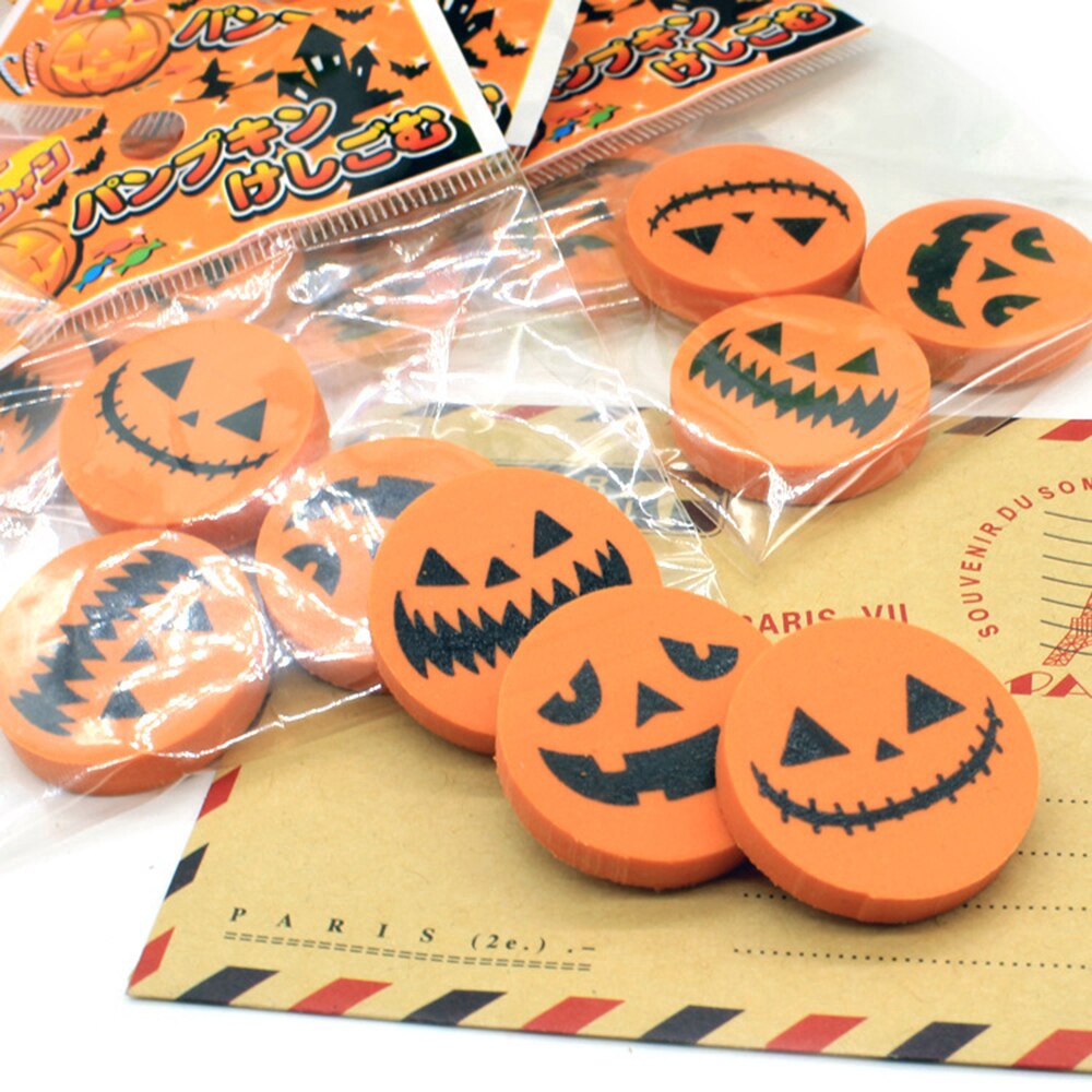 Set 3 gôm tẩy hình bí ngô Halloween