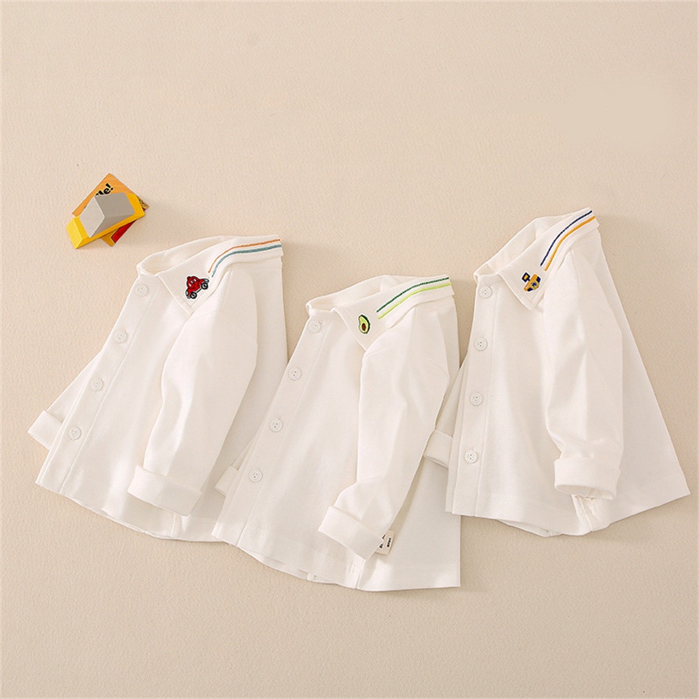 Áo sơ mi BEAR LEADER tay dài thắt cà vạt phong cách Anh Quốc thời trang xuân thu cho bé trai 1-5 tuổi