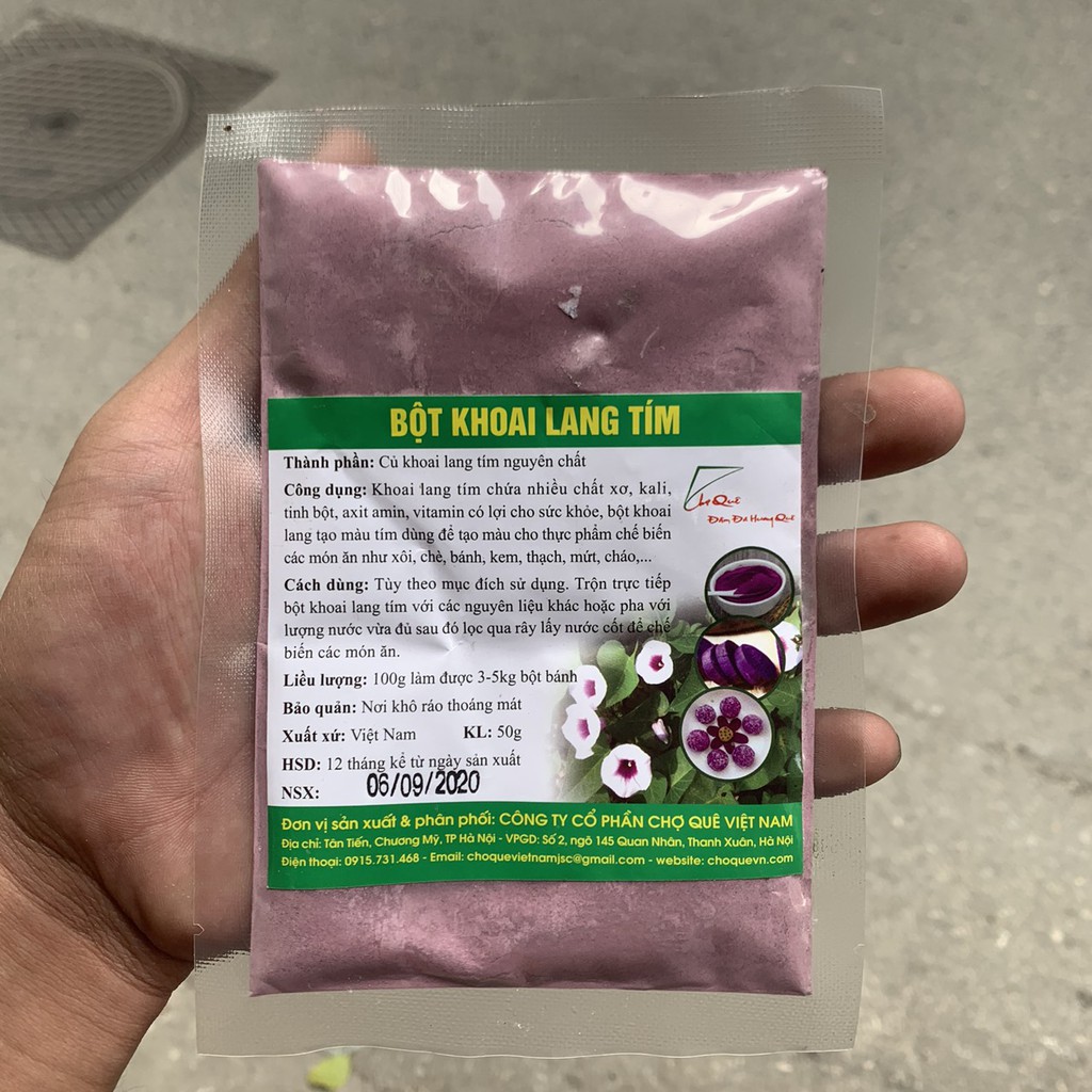 Bột Khoai Lang Tím Tạo Màu Tự Nhiên Gói 50g