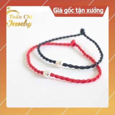 Vòng Tay Chỉ Đỏ ⚡SIÊU SALE⚡ Lắc Tay Chỉ Đỏ Dây Lụa Xoắn, May Mắn, Kết Hợp Bi Bạc Ta Xinh Xắn Free Ship Toan quoc