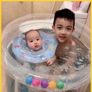 Hồ bơi cho Bé ,  Hồ bơi thành cao thương hiệu illuwa(Hàn quốc)( tặng bóng, bơm tay, van xả nước , phao cổ)