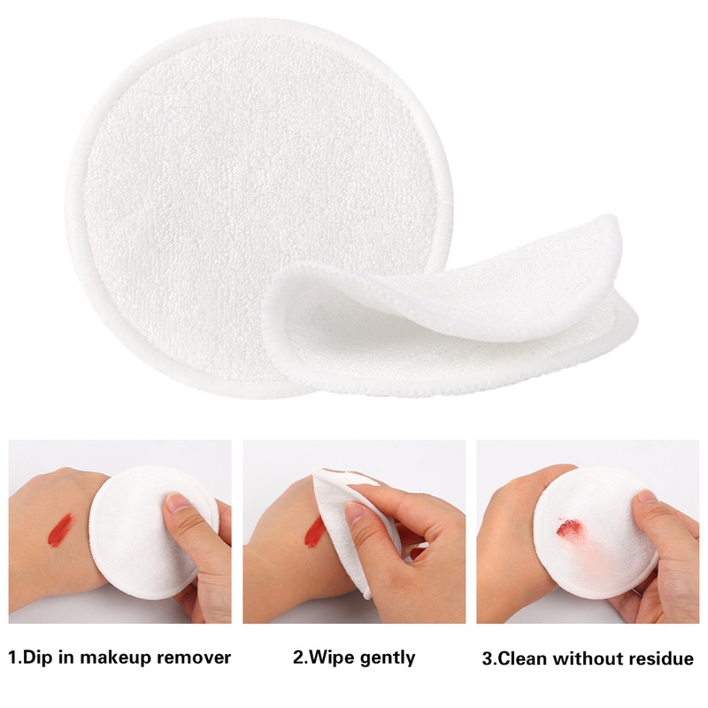 Bông Tẩy Trang Sợi Tre Hình Tròn Có Thể Tái Sử Dụng Chăm Sóc Da