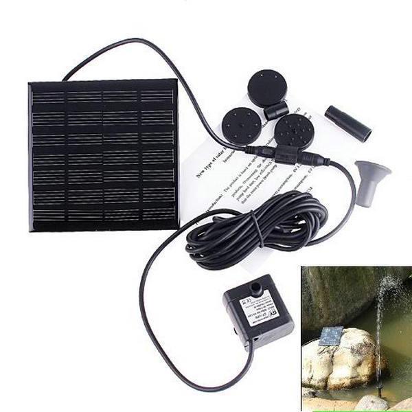 Bộ máy bơm đài phun nước cho hồ sử dụng năng lượng mặt trời 7V