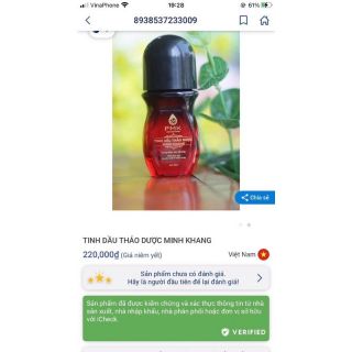 TINH DẦU THẢO DƯỢC MINH KHANG
