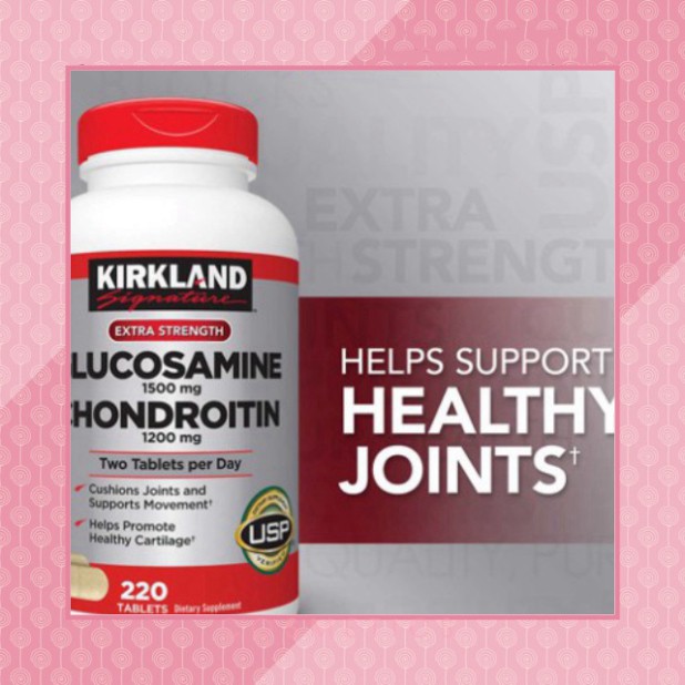 XẢ KHO THANH LÝ [ Chính Hãng ] Viên Uống Bổ Sụn Khớp Của Mỹ Kirkland Glucosamine 1500mg Chondroitin 1200mg 220 Viên XẢ K