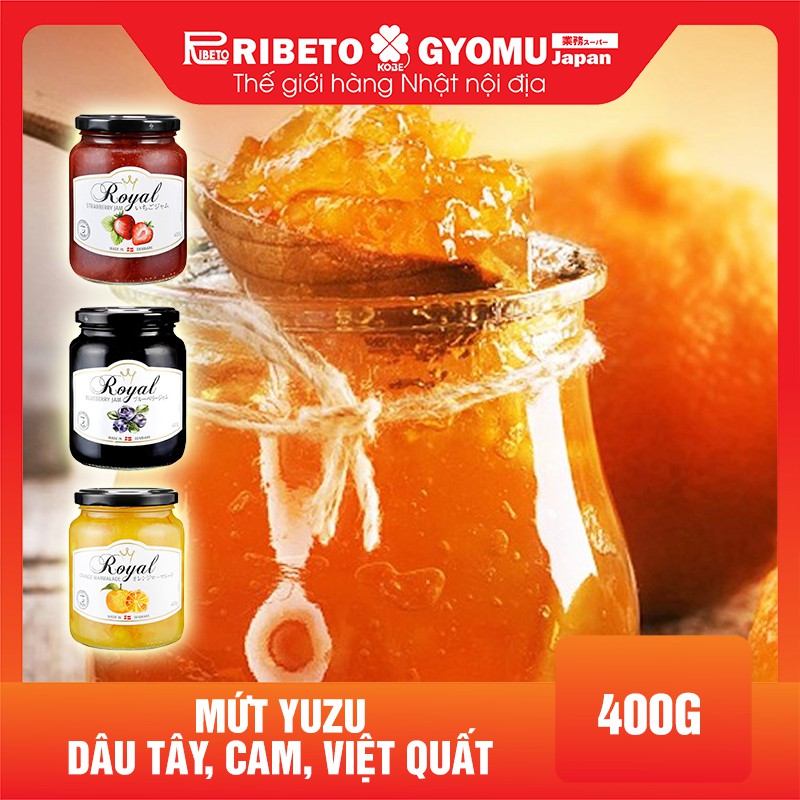 Các loại mứt yuzu, dâu tây, cam, táo quế, việt quất 0,4-1kg- Hàng nội địa Nhật Bản