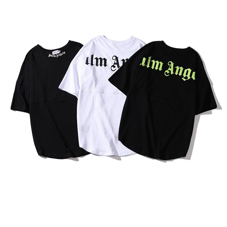 Áo thun tay ngắn họa tiết chữ Palm Angels trẻ trung dành cho nam nữpolo