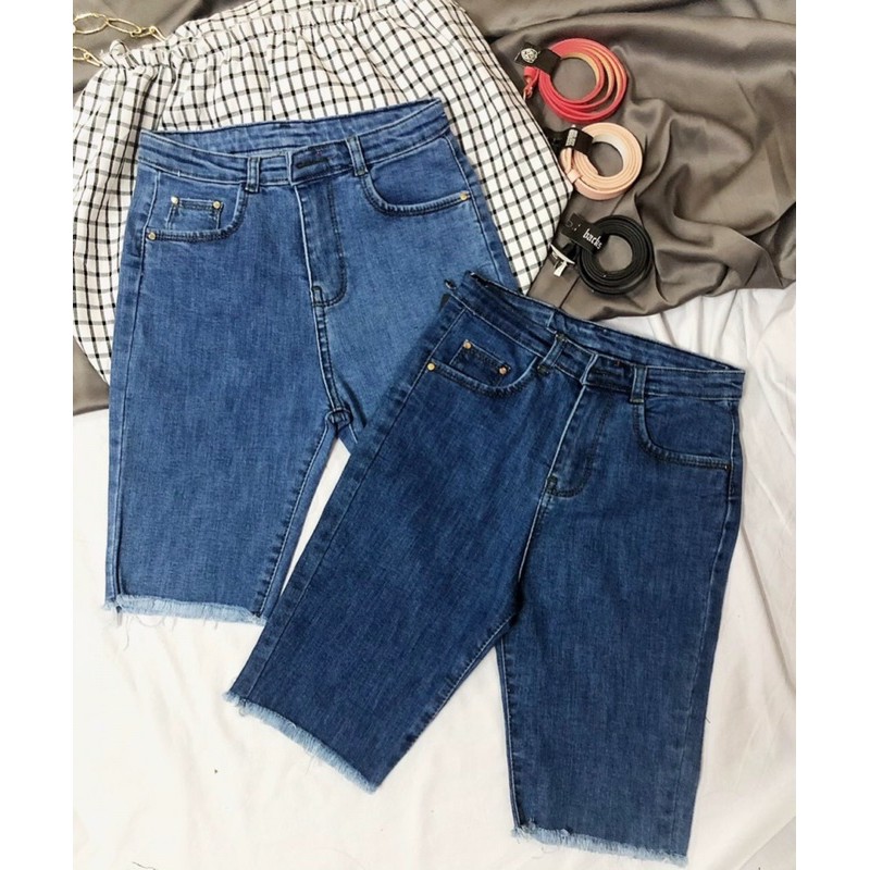 Quần jeans ngố trơn