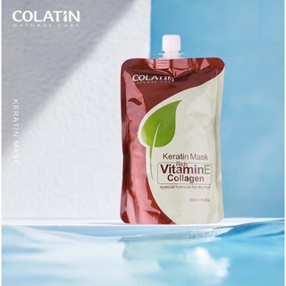 [HÀNG CÔNG TY]Hấp Dầu, Ủ Tóc (dạng túi) Phục hồi Tóc cao cấp Collagen Colatin Mask siêu mềm mượt tóc 500ml Ý