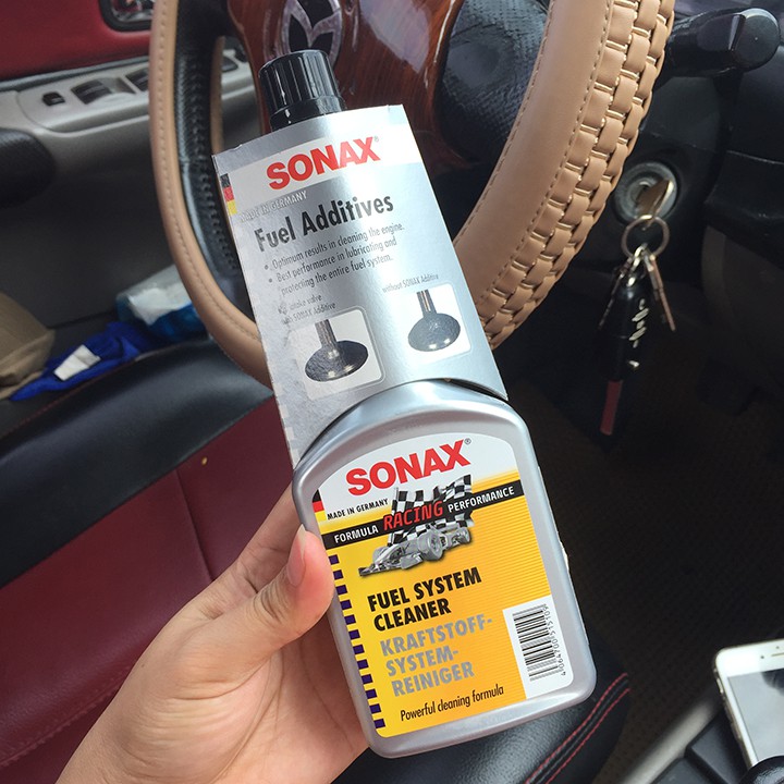 Phụ gia làm sạch hệ thống xăng Sonax-Súc béc xăng SONAX Fuel System Cleaner 515100 250ML-Otocare247