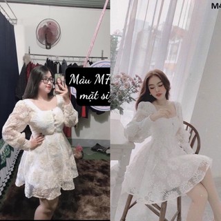Đầm ren hoa cúc #bigsize 60kg đến 90kg
