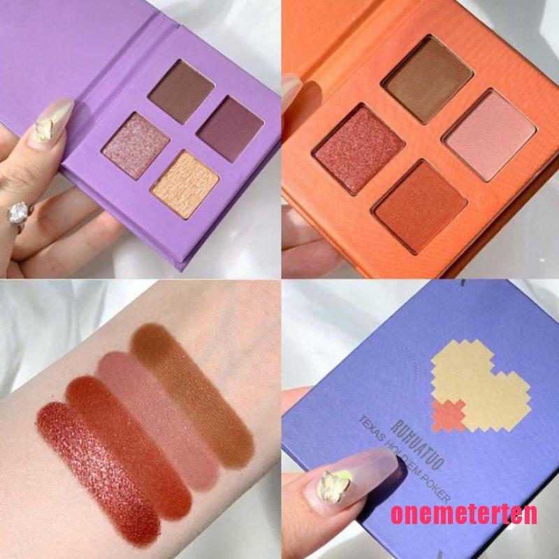 4 Colors Eyeshadow Palette Profession Makeup Highlight Shimmer Eye Shadow