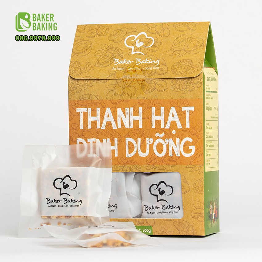 Bánh ăn kiêng❤️ĂN NGON DÁNG THON❤️Thanh hạt dinh dưỡng giảm cân ko đường, bữa ăn vặt tiện lợi cho người tập, gym KL:300g | BigBuy360 - bigbuy360.vn