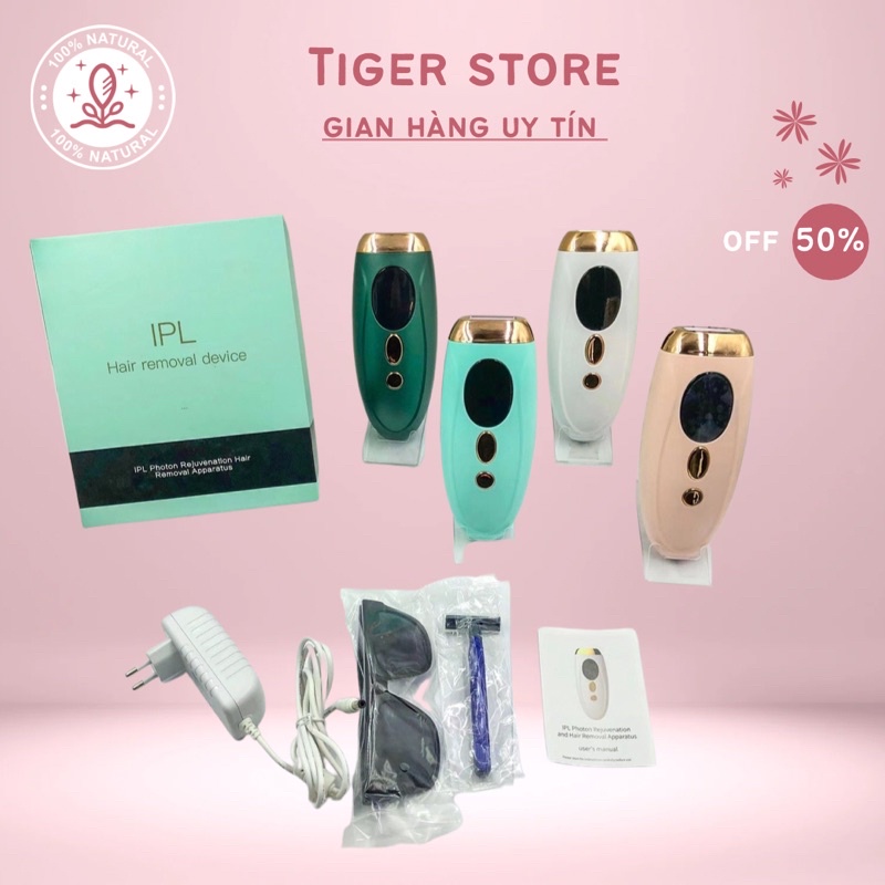 (Tặng kèm kính + Dao cạo) Máy Triệt Lông Cầm Tay IPL Siêu Khoẻ Với 999000 Sung