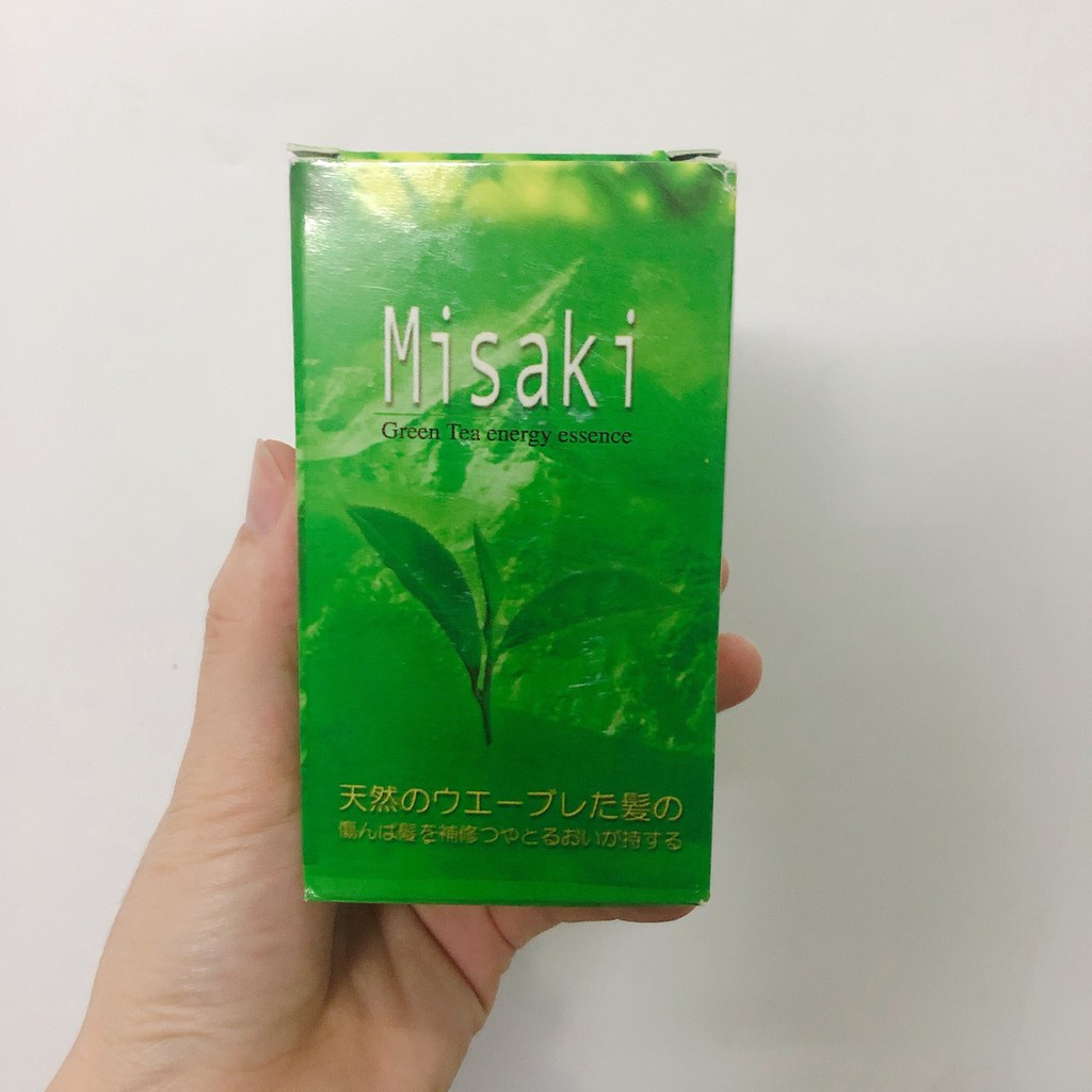 TINH DẦU TRÀ XANH MISAKI GREEN TEA CAPSULES GIÚP TÓC ÓNG MƯỢT ENERGY ESSENCE...0385669939 TINH DẦU