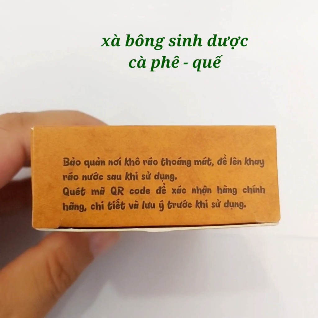 Xà bông sinh dược cà phê quế 100g xà phòng tắm chiết xuất nguyên chất từ thảo mộc thiên nhiên